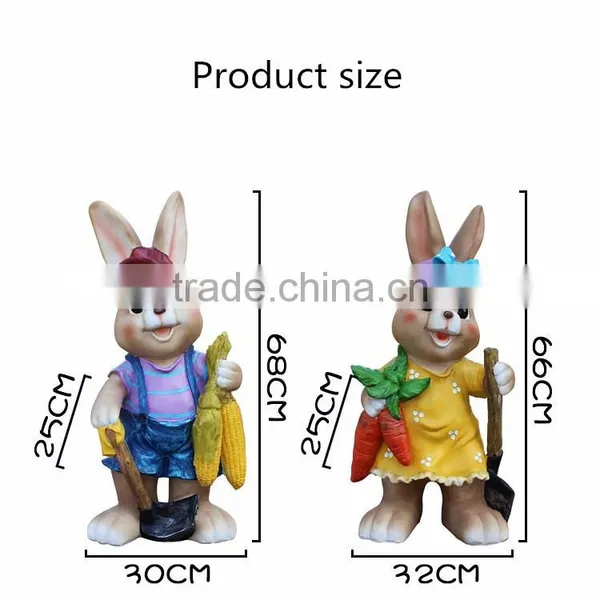 Animal Garden Sculptures Lawn Decoration Lovely Rabbit Statue photo-6