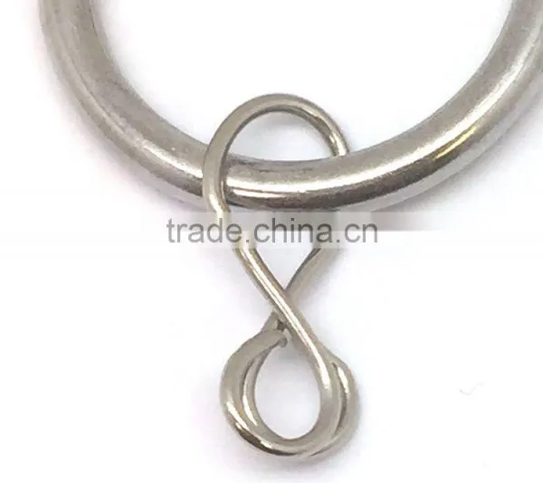 Chrome Plated Metal Window Curtain Rod Ring Loose Eyelet Inside Diameter 35mm photo-4