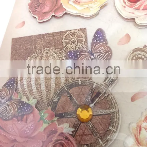 Antique Clock Style Sticker, Hot Sale 3D Decoupage Stickers, Craft Gift Sticker for Decoration photo-5