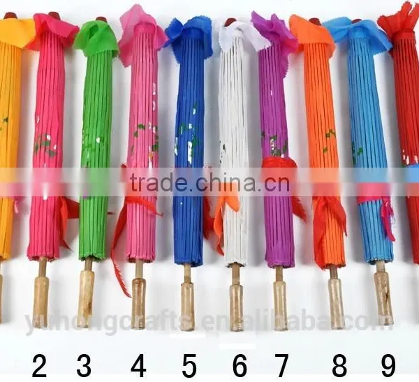 Chinese Style Silk Parasol With Flower Painting photo-5