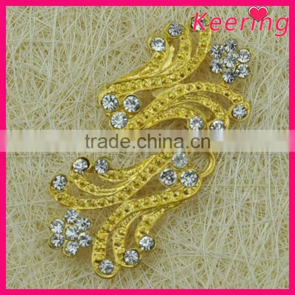 Fashionable Wholesale Gold Rhinestone Metal Button WBK-1510 photo-2