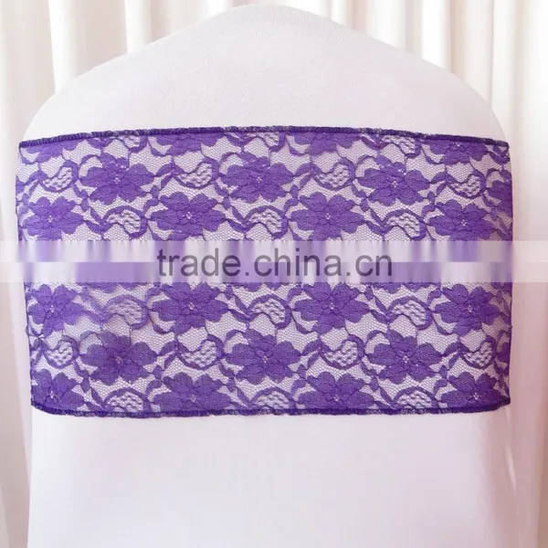 2016 Year Purple/white/red/black Lace Chair Sash for Wedding Party Decoration photo-3