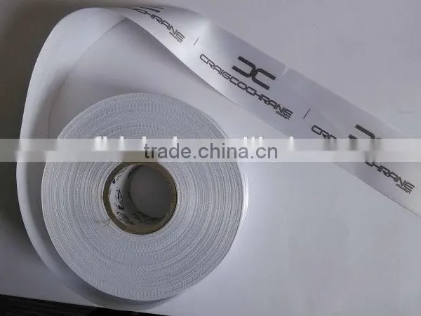 White Satin Printed Ribbon