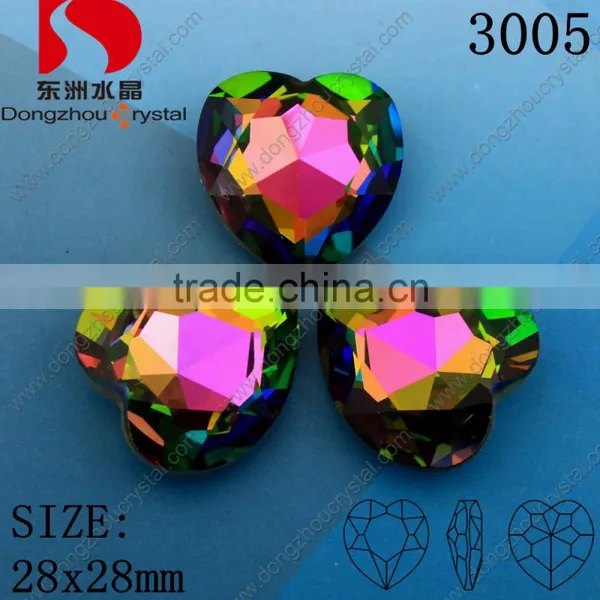 28x28 Light Topaz Heart Shaped Crystal Stone in Dresses and Bags photo-3
