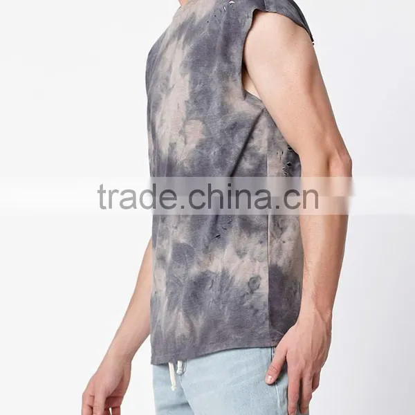 Top Sleeve Destroyed Muscle Tank Top for 2017 photo-3