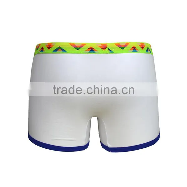 Solid White Color Men Boxer Brief Custom Logos photo-3