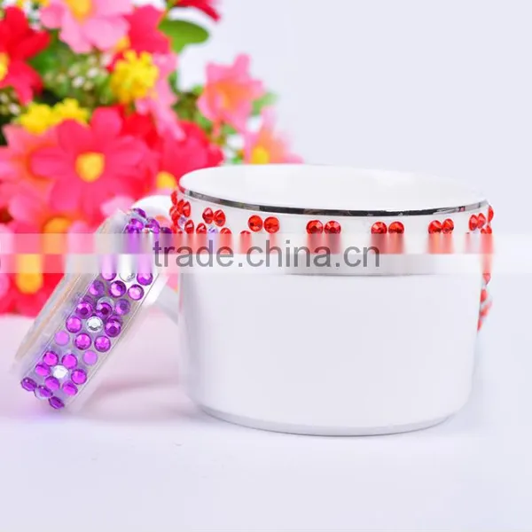 1.5cm*1m Floral Bling Rhinestone Deco Tape for Craft Decoration photo-5