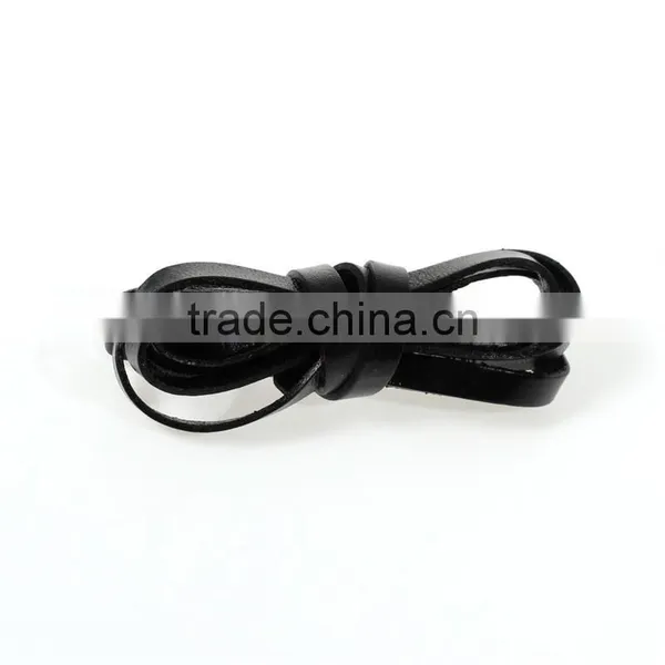 String Materials 2 Yards 6mm Black Cowhide Leather Jewelry Cord Rope photo-3