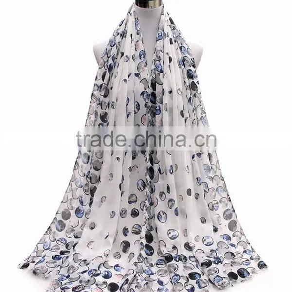 YiWu Market Fashion Custom Lady Scarf Dot Printed Scarf photo-6