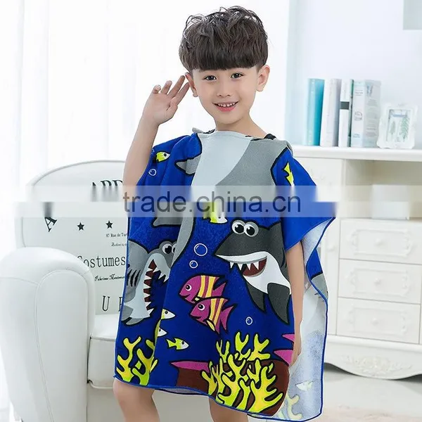 100% Polyester Sublimation Print Kids Microfiber Hooded Towels photo-3