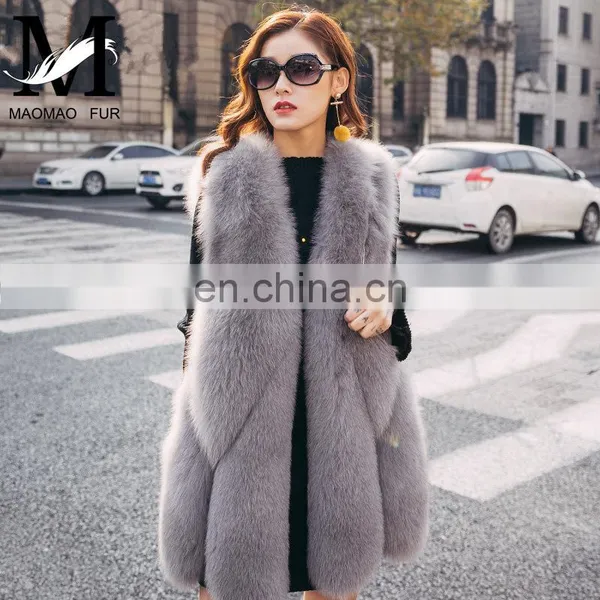 2016 Fashionable and Comfortable Women Vest Girl Apparel Natural Real Fur Vest photo-3