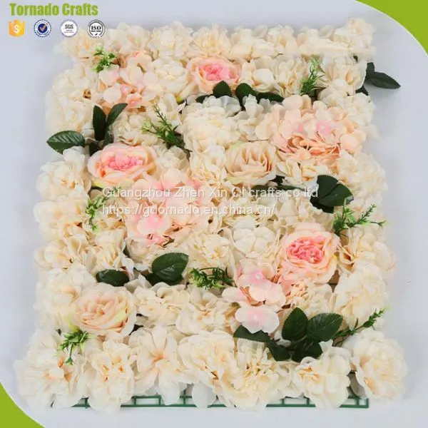 New Design Silk Artificial Wedding Rose Flower Hanging Panels Wall