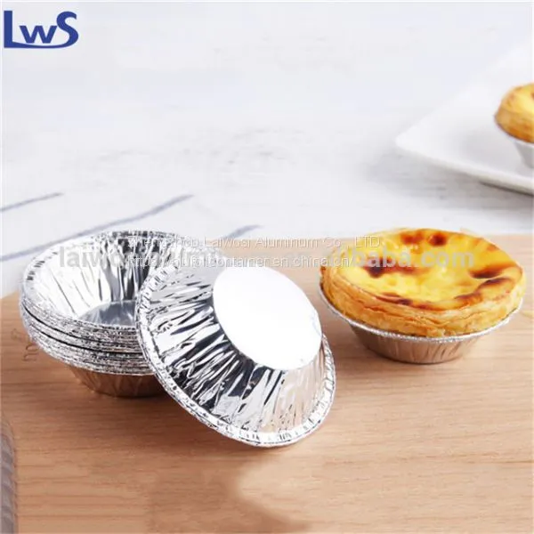 Disposable Egg Tarts Mold Round Aluminum Foil Pie Mould for Steamed Cupcake Rice Cakes Tartlets Small Baking Tools photo-2