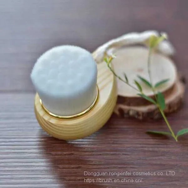 Wave Point Massage Face Brush,professional Deep Face Cleaning Brush With Wood Handle photo-2