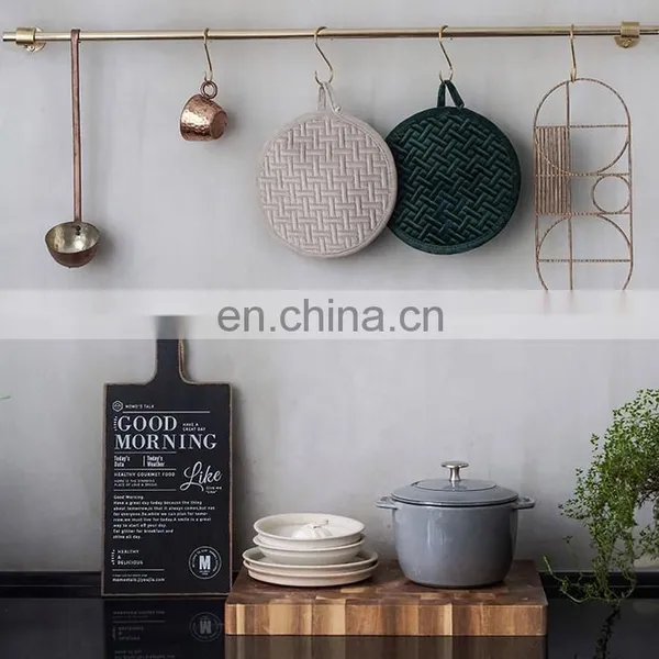 100% Polyester Kitchen Hot Pad Heat Resistant Coaster Potholder for Cooking Pot Holder photo-6