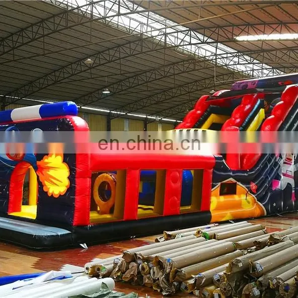 Giant Inflatable Space Travel Jump and Slide Obstacle Bounce House ,Inflatable Multifunction Tarpaulin Slide for Commercial photo-3