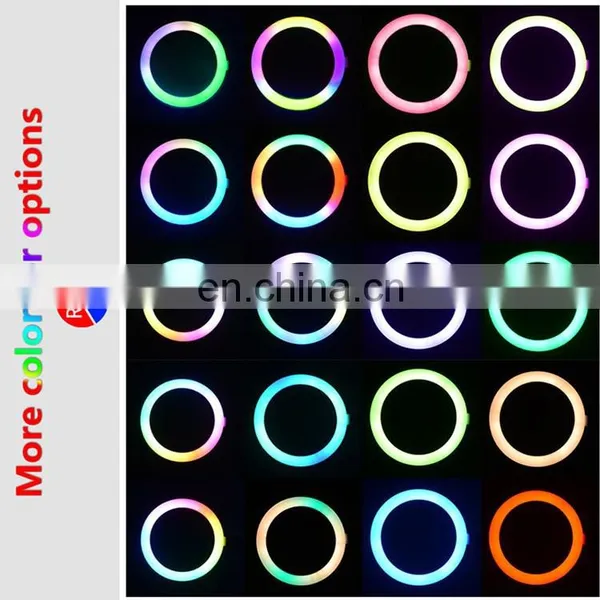 New Arrival 10 Inch Makeup Beauty RGB Ring Lamp Soft Led Selfie Ring Light With Adjustable Tripod Stand photo-5