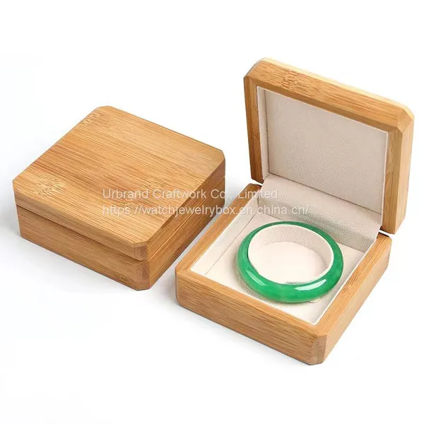 Bamboo and Wood Jewelry Box Bracelet String Packing Box With Customized Logo photo-5