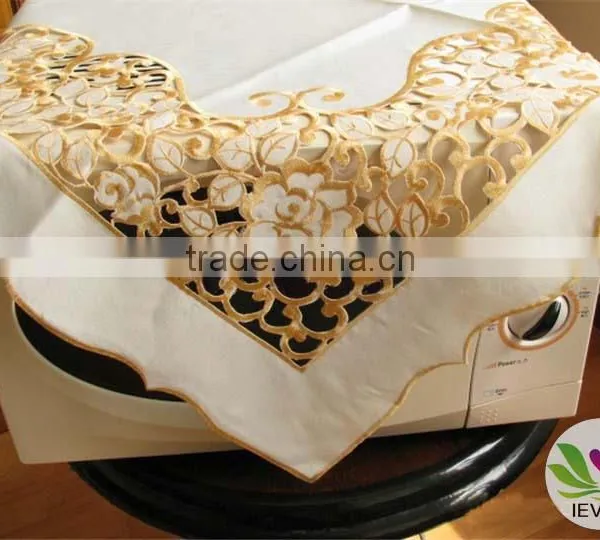 Square 85*85cm Modern Luxurious Golden Lace Tablecloth Wholesale Tablecloth Lmzc1007(9)K photo-2