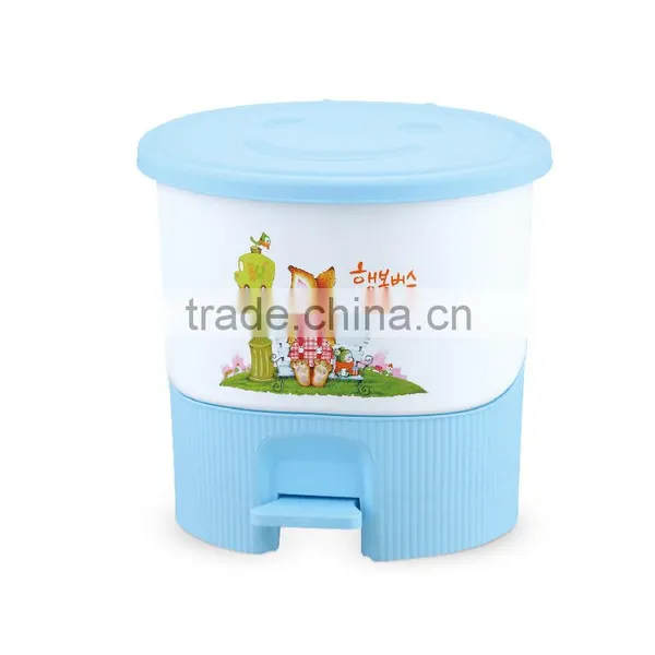 Indoor PP Plastic Foot Pedal Garbage Bin Trash Can for Home Use photo-3