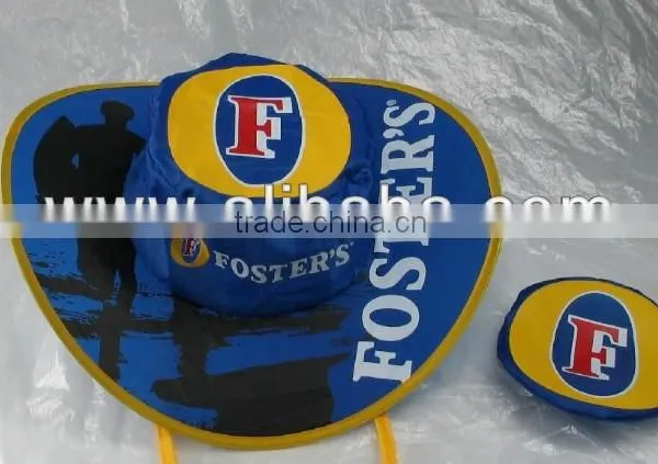 Foldable Promotional Cowboy Hat in 190T Nylon, Hats With Print Logo photo-6
