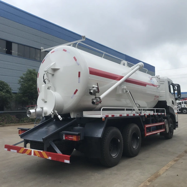 345HP 6*4 Shacman Foton Dongfeng HOWO 18tons Sludge Disposal Fecal Vacuum Sewer Cleaner Septic Waste Water High Pressure Jetter Tank Sewage Drainage Truck photo-3