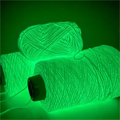 2024 Hot Sale New Yarn 2mm Thick Luminous Roving Glow Yarn in the Dark photo-3
