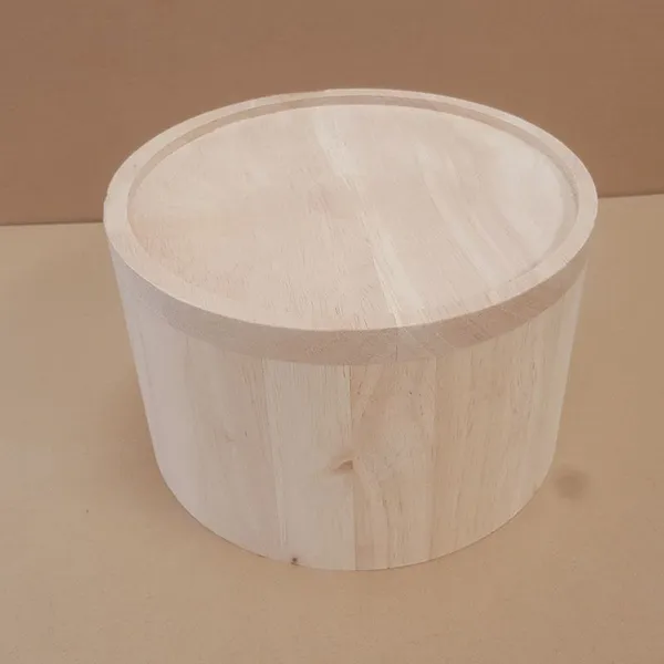 Wooden Open Barrel Wooden Barrel Glass Bottle Wooden Base Wooden Cylindrical Barrel photo-4