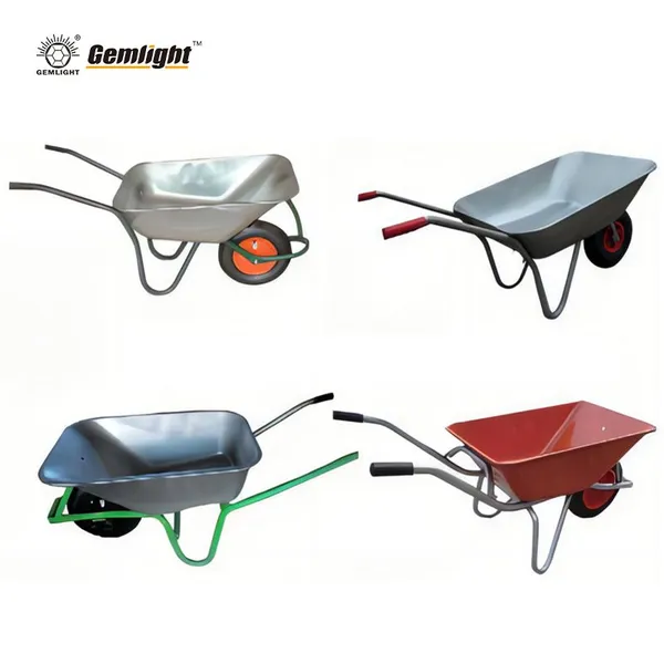 Heavy Duty Garden Construction Wheelbarrow With Steel Tray for Farm Yard Building Material Transport Wholesale photo-4