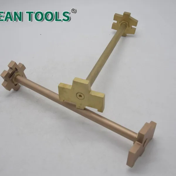 Aluminum Bronze Non-Sparking Double Head Drum Wrench, 350mm Length, 70x70mm Square Drive & 95x70mm Hex End photo-2