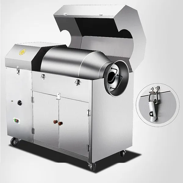 SN-QDMECH Stainless Steel Automatic Peanut Roaster Nut Roasting Machine Soybean Roaster Machine Food Industry Use photo-4