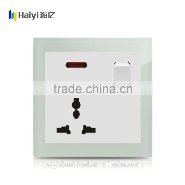 13A Socket AQUA Glass Panel UK Standard 13A Electrical Wall Socket photo-5