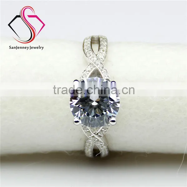 Round Brilliant Cut Forever Classic Moissanite 2CT 8.0mm Center 14k 18k White Yellow Gold Diamond Engagement Ring photo-4