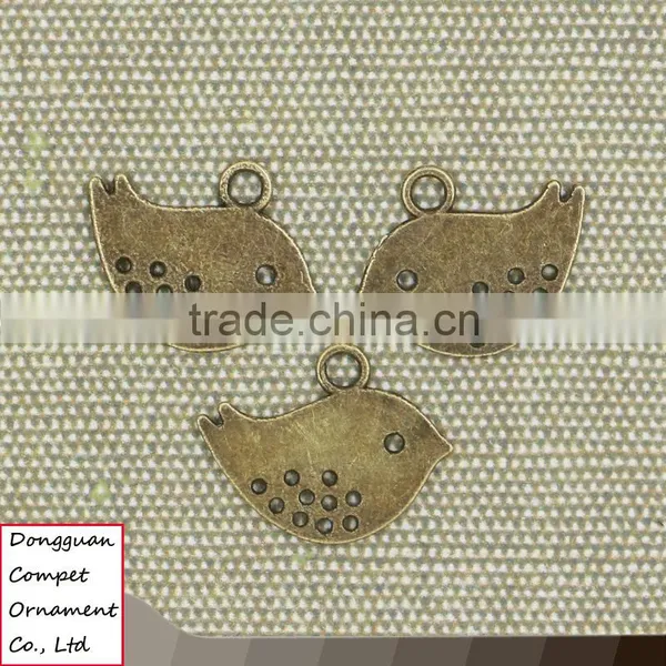 Wholesale Diy Jewelry Zinc Alloy Ancient Bronze Hollow Out Metal Bird Pendant photo-5