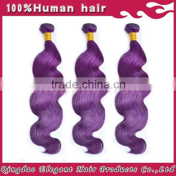 2015 Best Selling Products no Tangle no Shedding 100% Virgin Remy Indian Hair Purple Human Hair Extensions photo-6