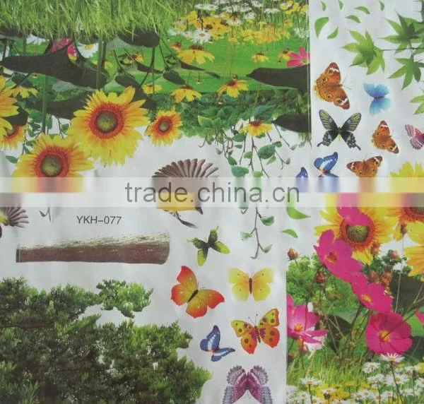 Sunflower With Butterfly Cartoon Window Sticker
