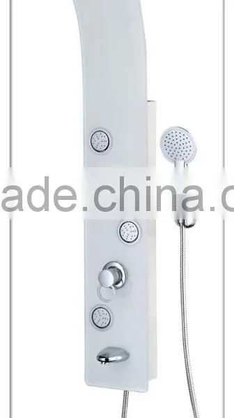 Tempered Glass Bathroom Column Shower Wall Set With Massage Jet photo-2