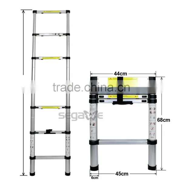 Extension Telescoping Aluminum Ladder WorkSite Required Work photo-5