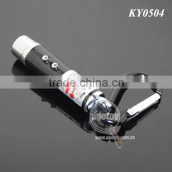Aluminum Carabiner Personality UV Money Detector Electric Light Mini Flashlight Lamp LED Torch With Keyring photo-4