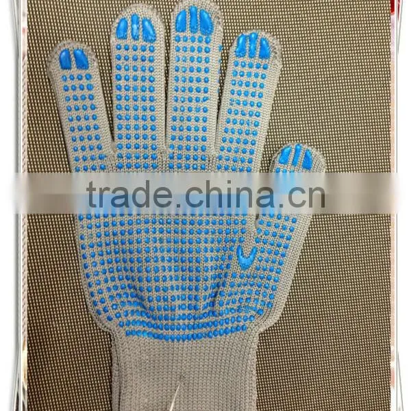 Polyester PVC Dotted White Cotton Work Labor Gloves photo-3