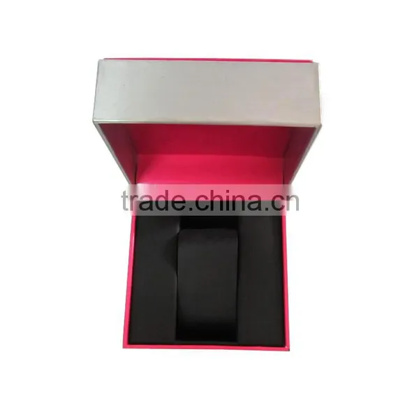 Custom Pink Velvet Paper Watch Git Case For Women. photo-3