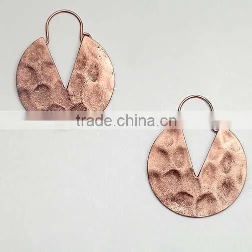 Hammered Basket Metal Simple Style Earring photo-4