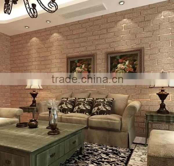 Modern Design Natural Style 3d Brick Wallpaper photo-2