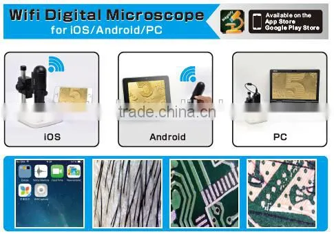 Ipad, Iphone Compatible 720P HD Wireless/Wifi Microscope, Wifi USB Digital Microscope With LED and Battery photo-5