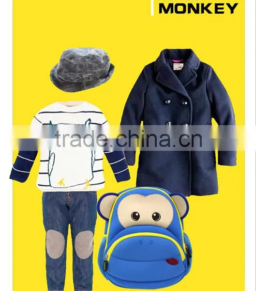 School Bag With Cute Monkey Design Backpack Kids Boys Children Backpack Two Strap photo-3