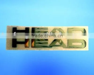 metal logo label