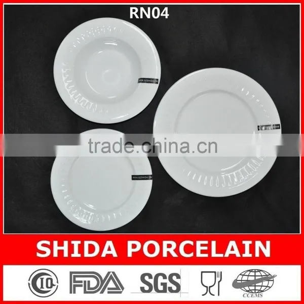Factory Emboseed Unique Design Porcelain Plates