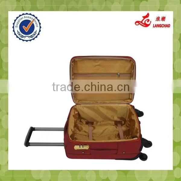 19"23"26"29" Inch 4 Pcs Red Fabric Four Wheels Traveling Airport Brand Luggage photo-5