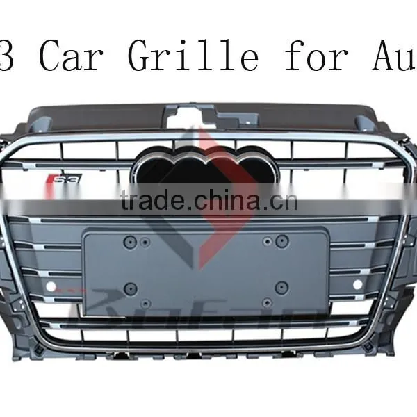 13+ ABS Material Sliver A3 S3 Front Car Grill for Audi