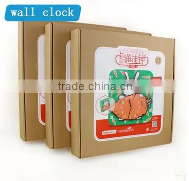 3D Wooden Wall Clock New Design Cartoon Innovative photo-2